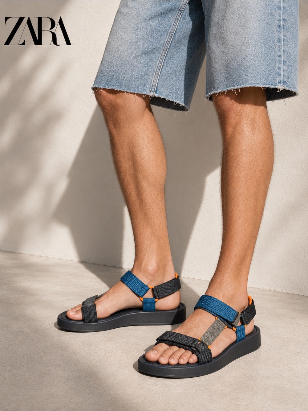 Men’s Zara Straps Sandals Size 9 - 42 Narrow.